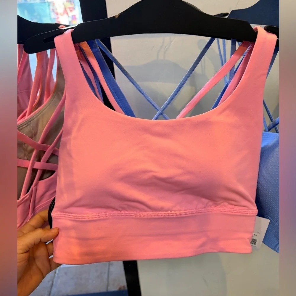 NWT! NEW! Lululemon Athletica Pink Energy Longline Sports Bra Medium Support